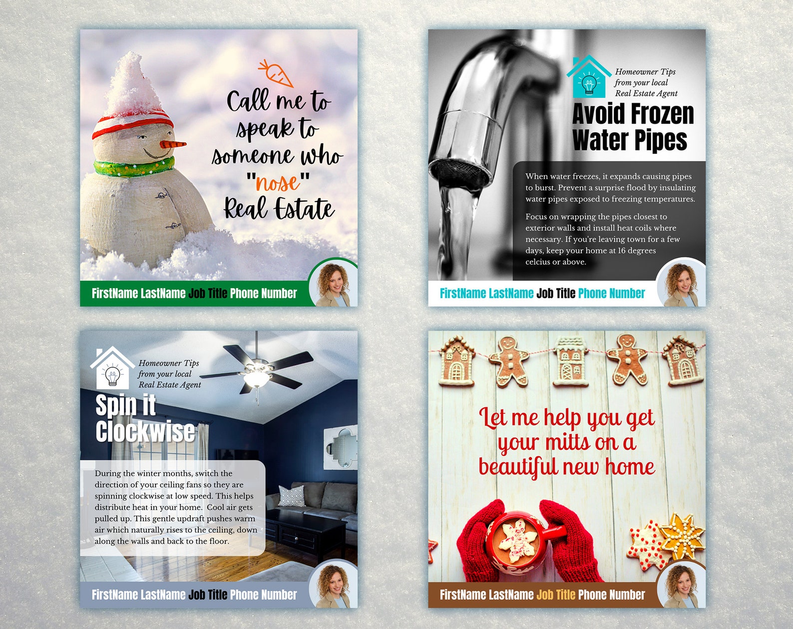 Homeowner Tips for the Winter Social Media Ads for Real Etsy