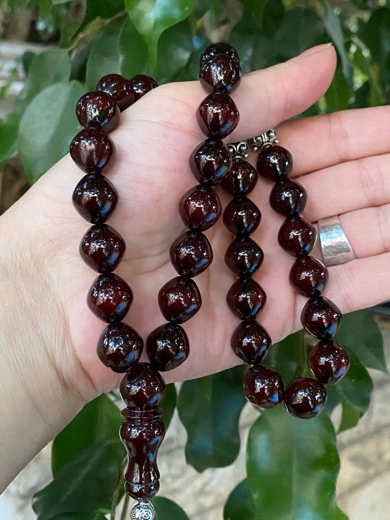 Muslim Islamic German Faturan 33 Prayer Beads Rosary Tesbih Misbaha سبحة فاتوران ألماني قص عرموطي shops M80