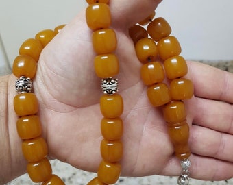 Antique Original German Bakelite MISCKY Islamic Muslim Prayer -33- Beads Rosary Misbaha الماني انتيك مسكي