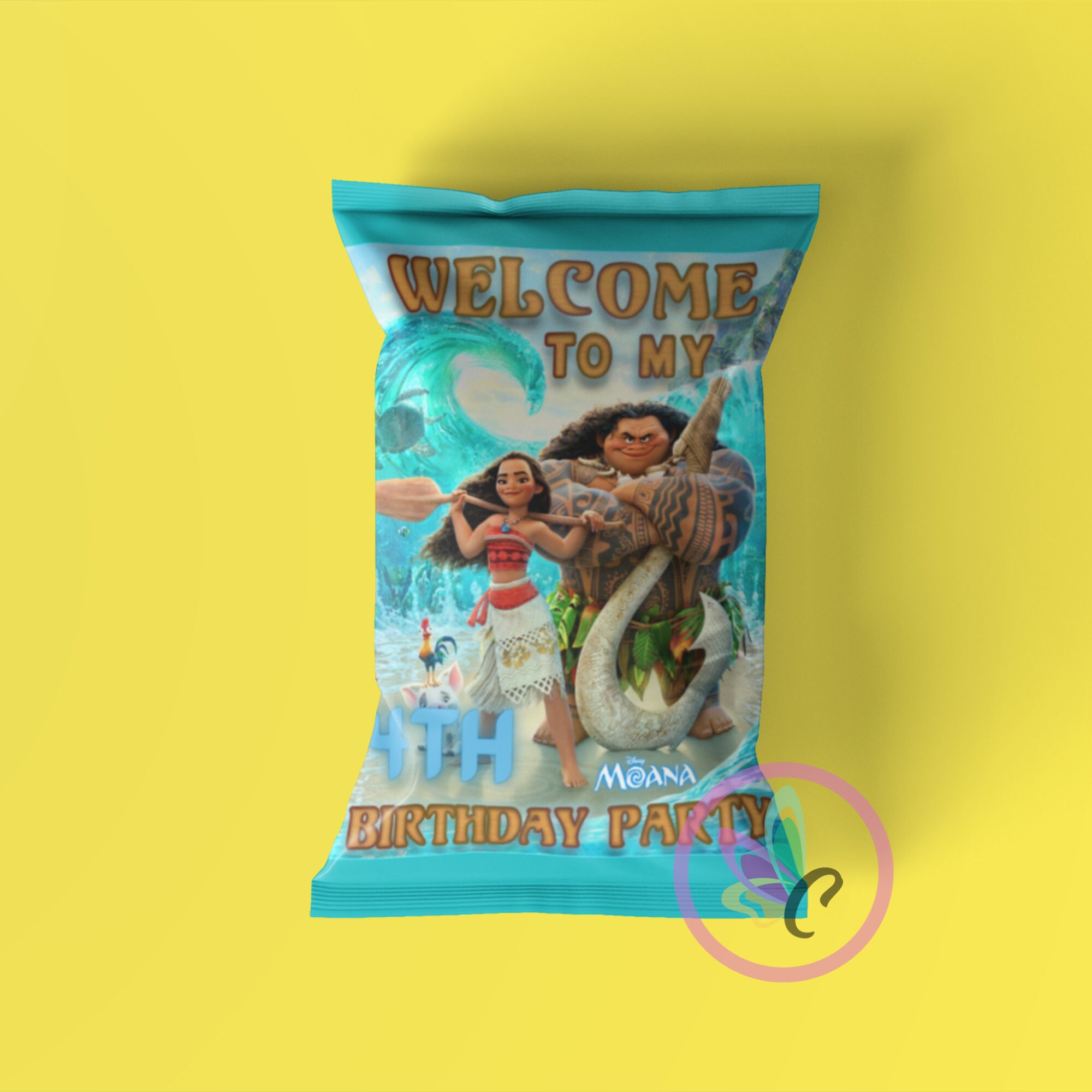 6 Custom Chip Bags, Custom Treat Wrapper, Treat Bags, Birthday Party Treat Bags, 1oz Snack Bags