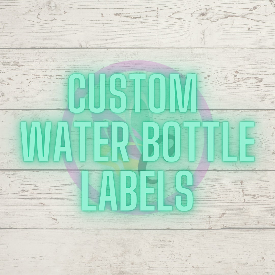 12 Custom Water Bottle Labels, Custom Bottle Label, Birthday Party