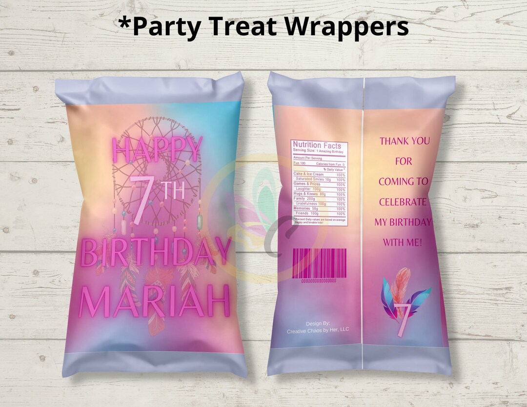 12 Boho Party Favors, Wild One Party, Boho Party, Purple Dreamcatcher, Boho Birthday, Boho Chip