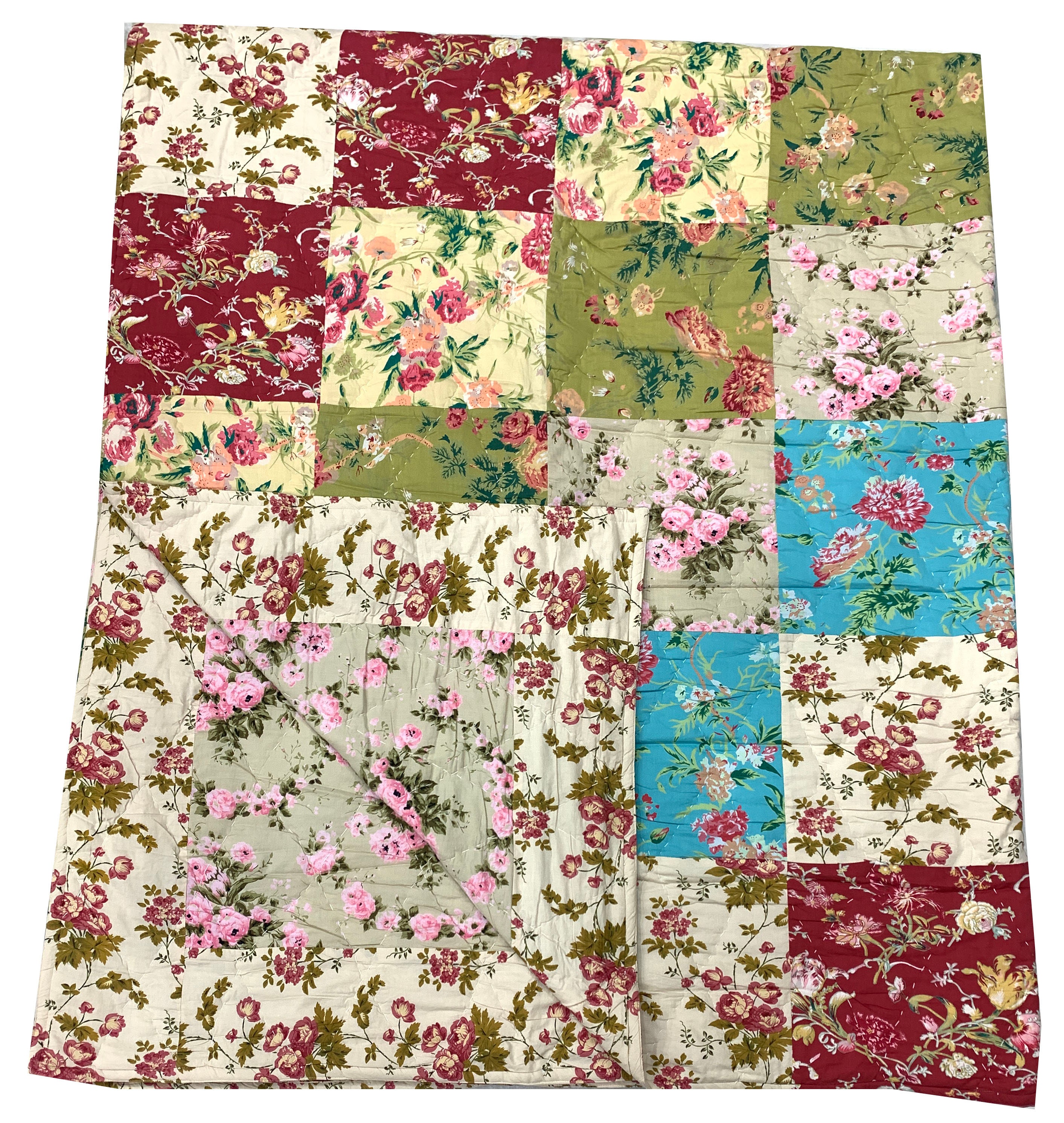 Cotton Patchwork Quilt Shams Set Patchwork Quilt Set Etsy