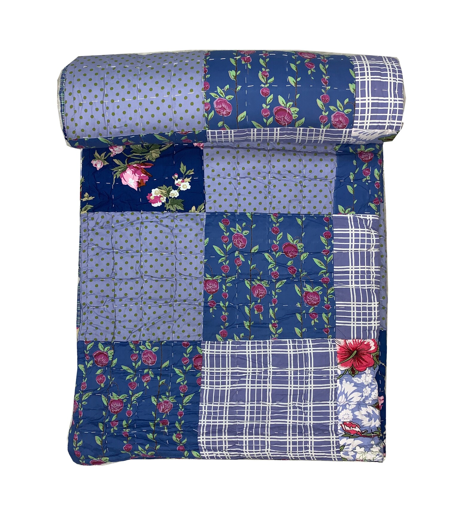 Cotton Quilts SINGLE Quilt Cotton Patchwork Quilt Etsy