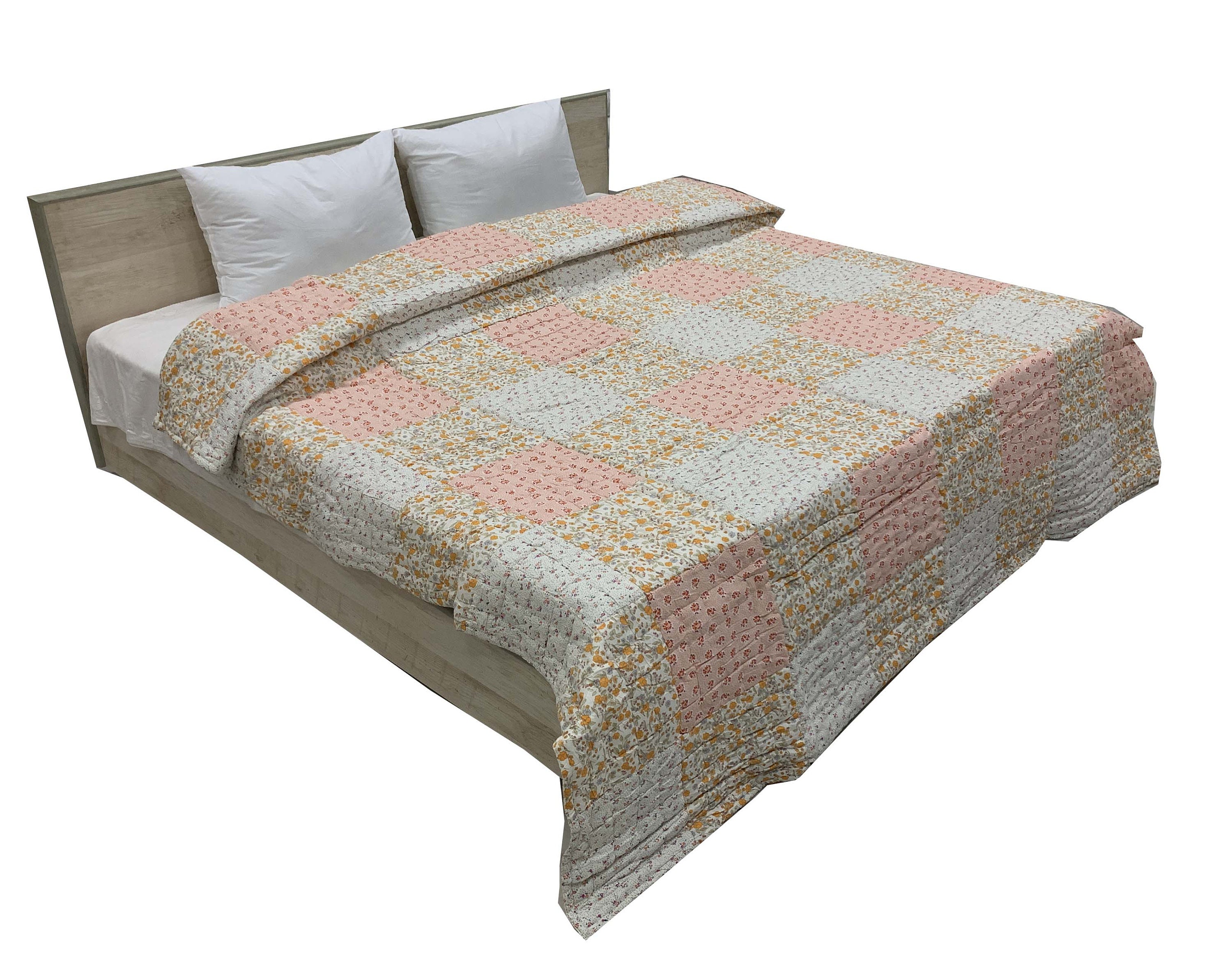 Cotton Patchwork Quilt Double Bed Quilt Cotton Quilt Etsy