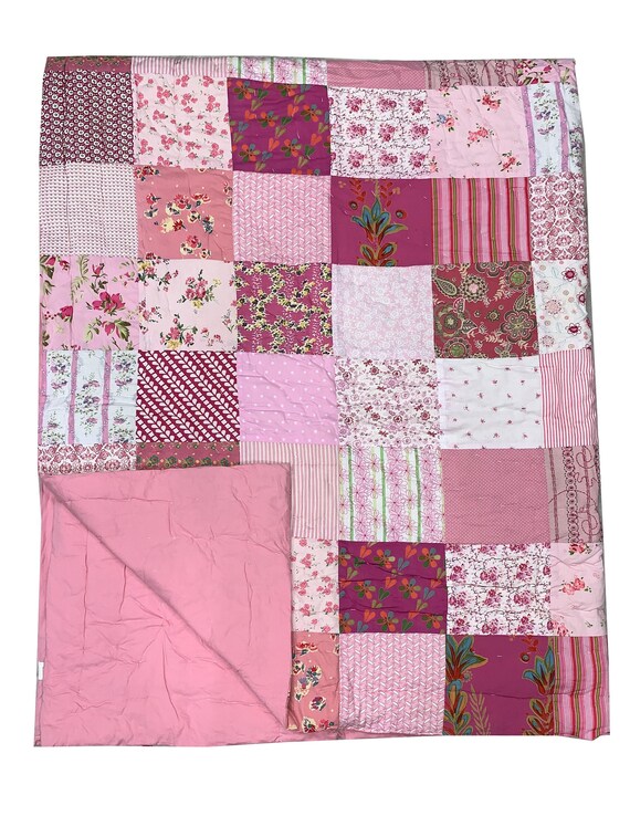 Cotton Patchwork Quilt Cotton Quilt Cotton Throw Blanket Etsy