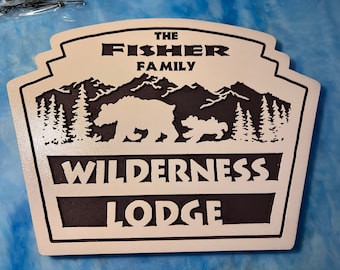 Custom Wilderness Lodge Sign