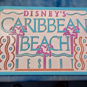 Caribbean Beach Resort Sign