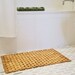 Elegant Natural Bamboo Bath Mat & Bamboo Fiber Hand Towel Set - Etsy UK