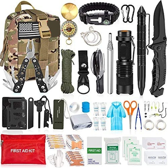 60L Military Style Tactical Backpack WITH 152 Piece Survival Kit