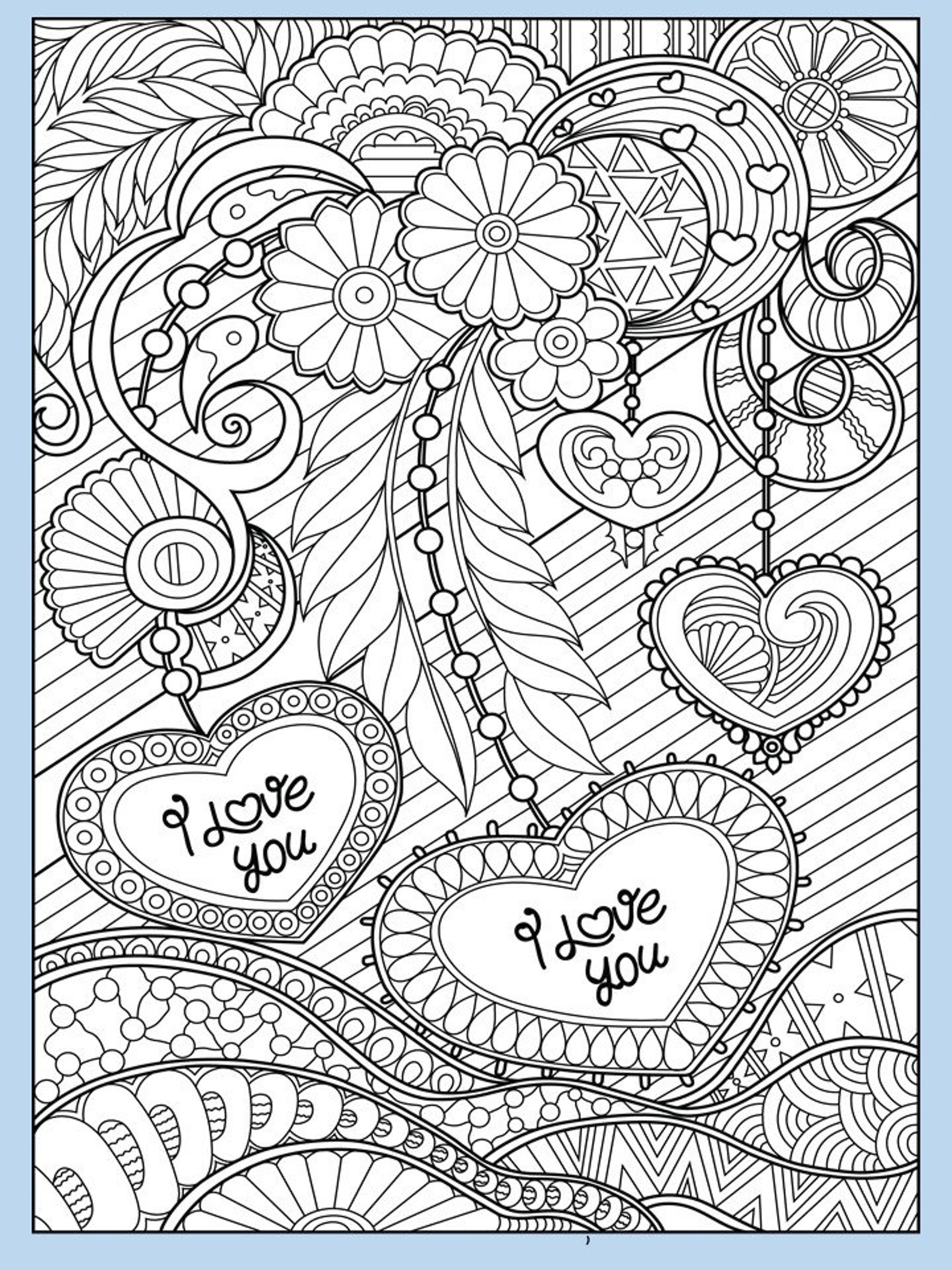 Valentine's Day Coloring Pages for Adults Vol. 2 PDF Etsy.de