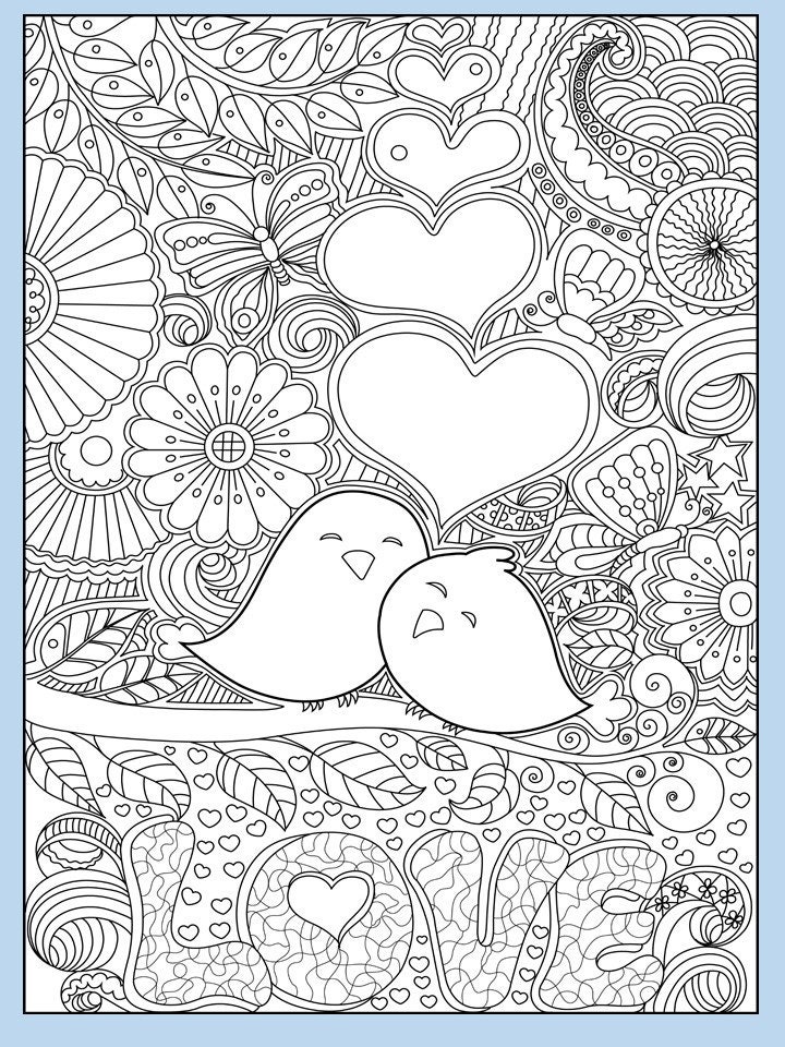 Valentine's Day Coloring Pages for Adults Vol. 2 PDF | Etsy