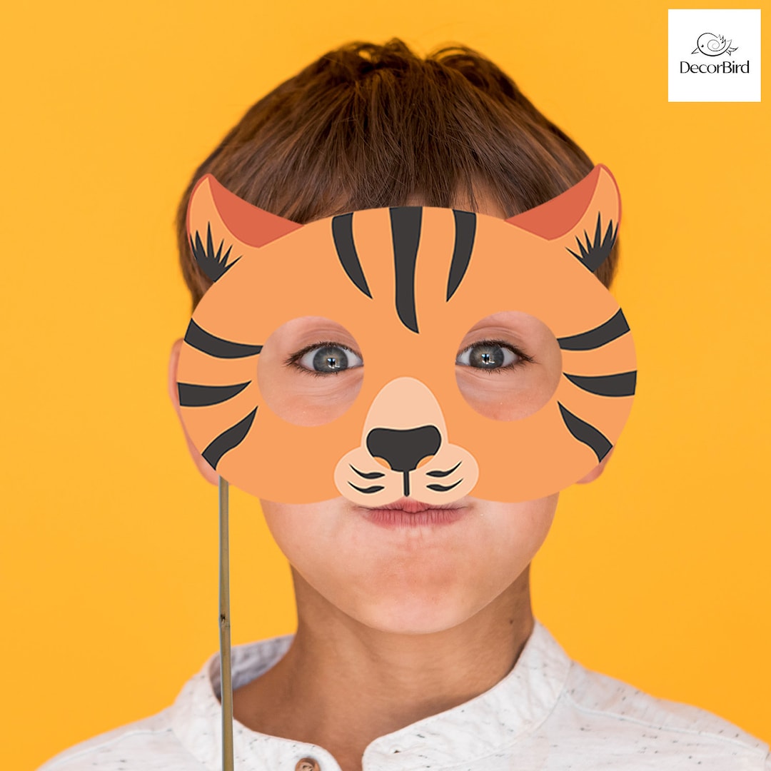 Lion Mask Printable Halloween Costume L Paper Craft Kid Adult