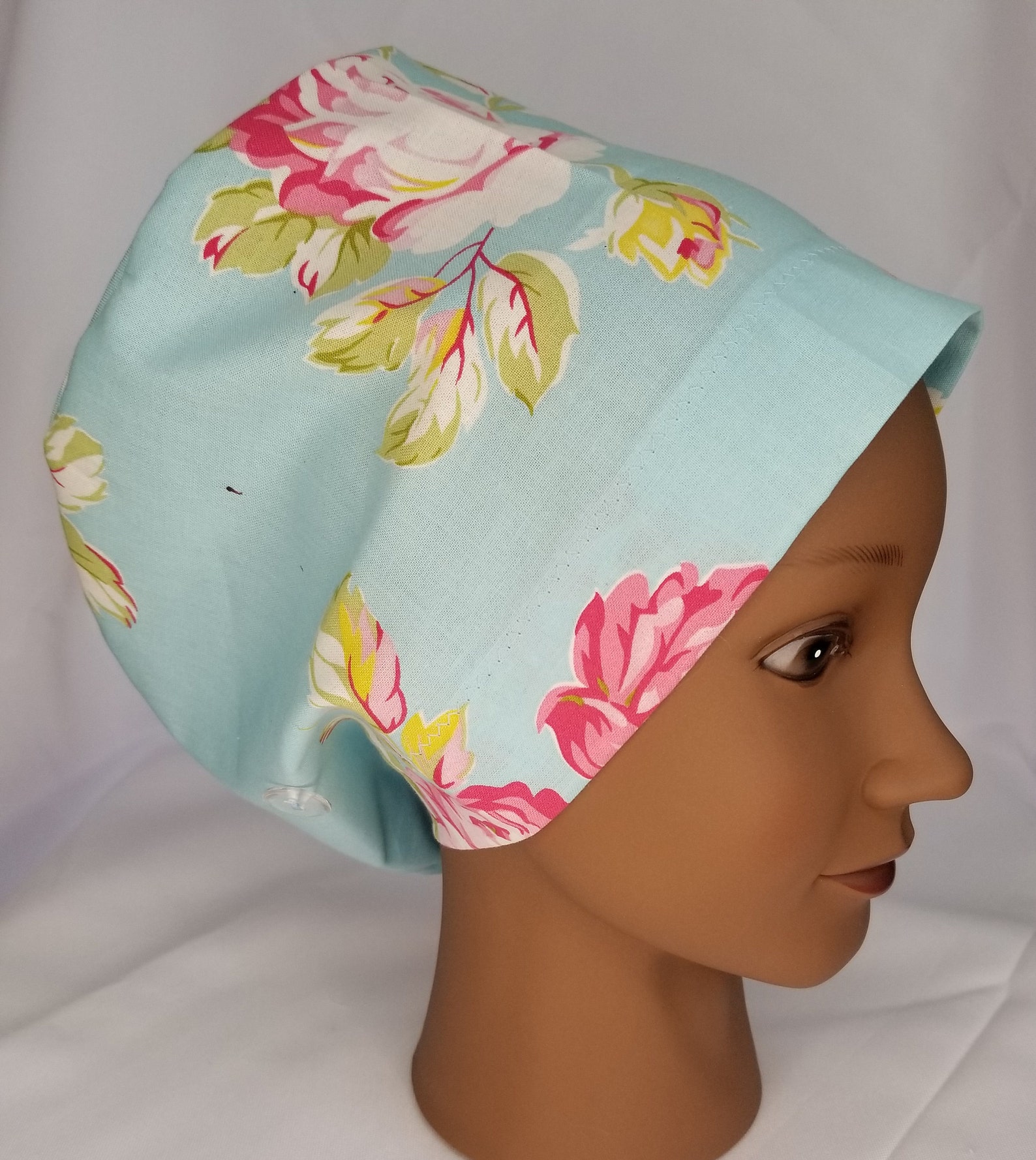 AVAILABLE SATIN LINED: This is a light blue floral bonnet with | Etsy