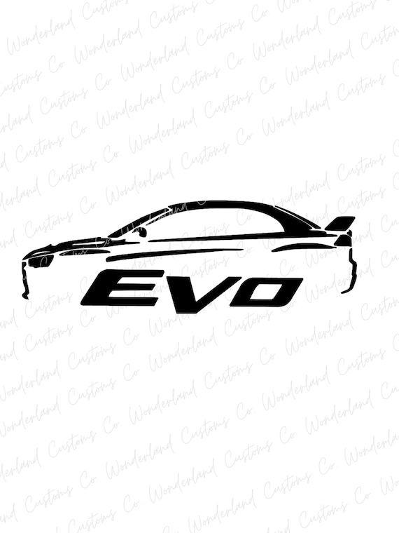 Evo Car Decal SVG PNG Cricut Silhouette Cut File Etsy España