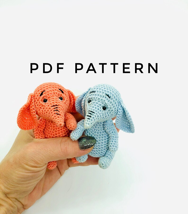 Crochet pattern baby elephant amigurumi pdf tutorial Etsy