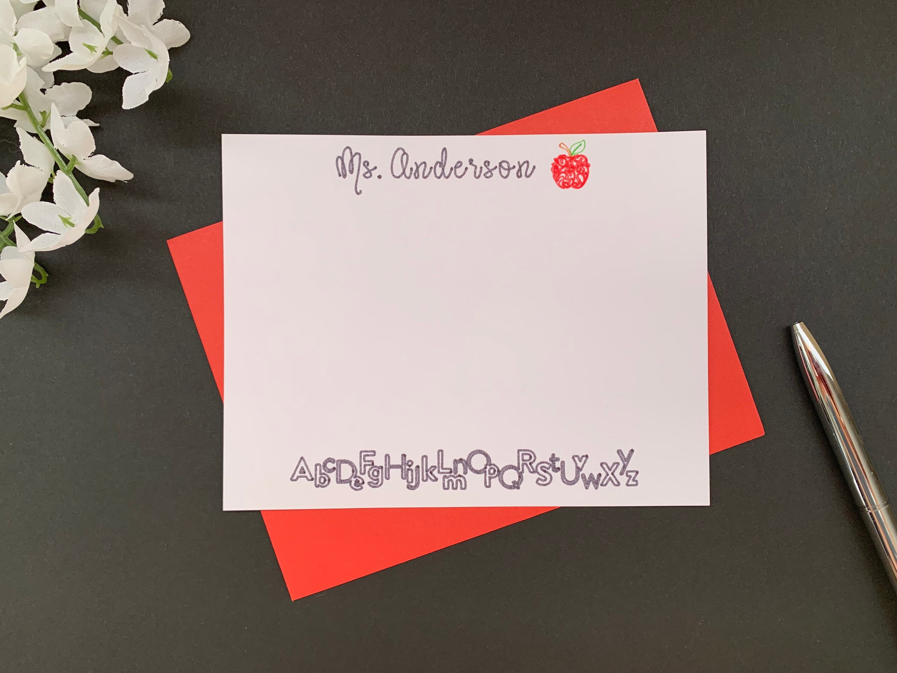 Personalized Stationery Gift Set Teacher Stationery Card Set Etsy