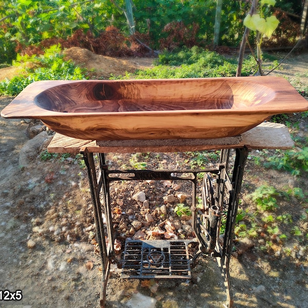 Walnut Wood Dough Bowl Etsy