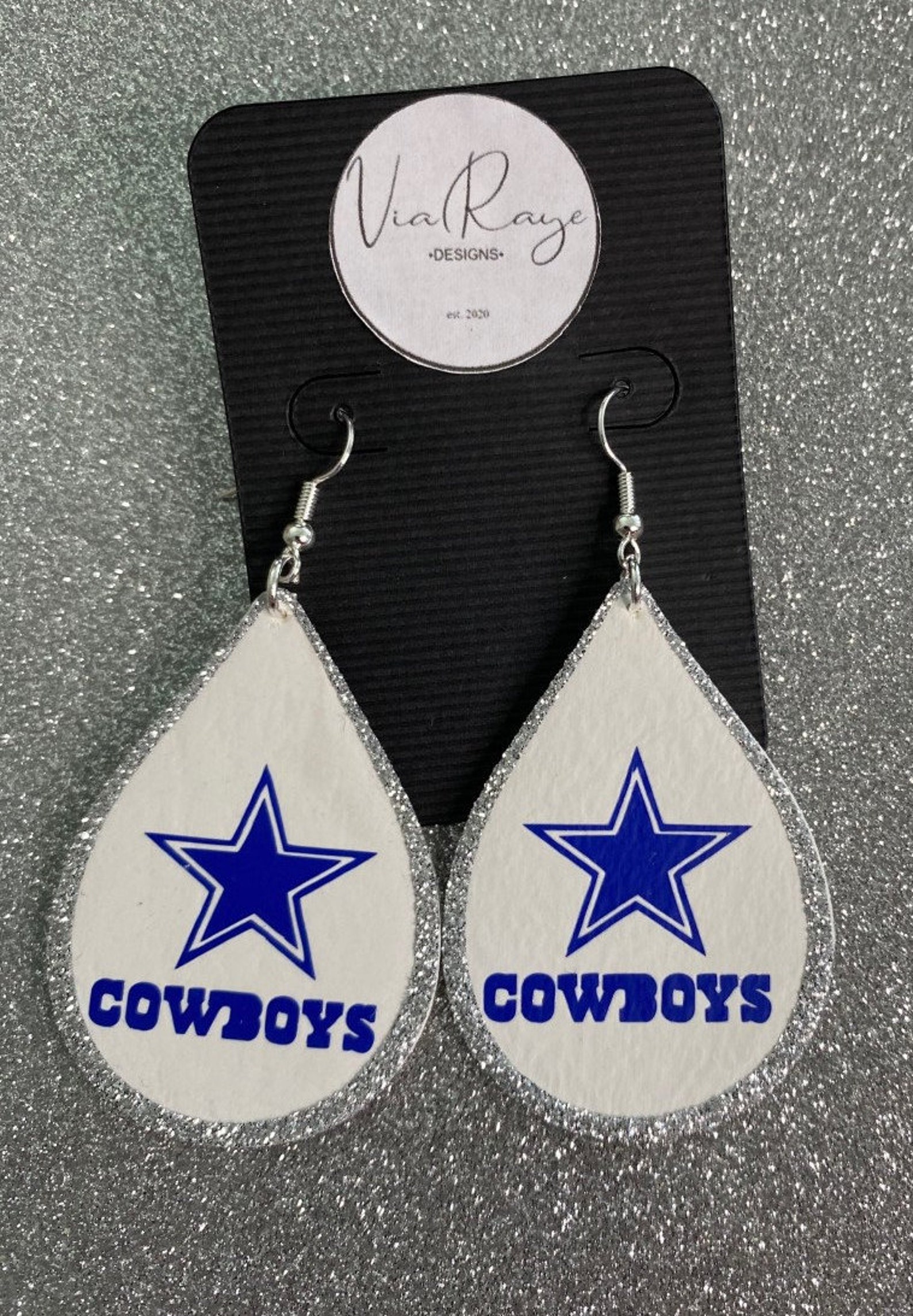 Dallas Cowboys Glitter Earrings Etsy