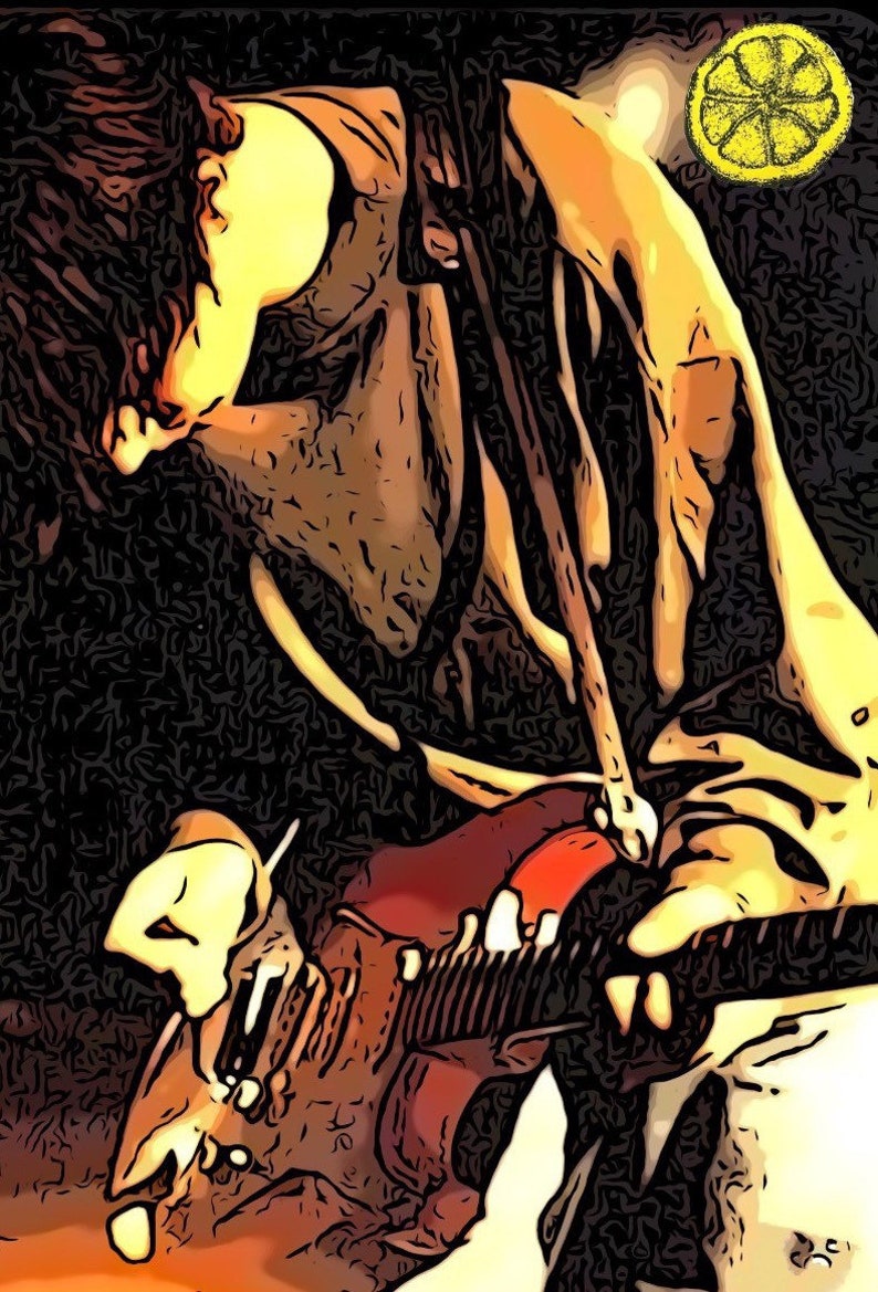 Stone Roses John Squire in action