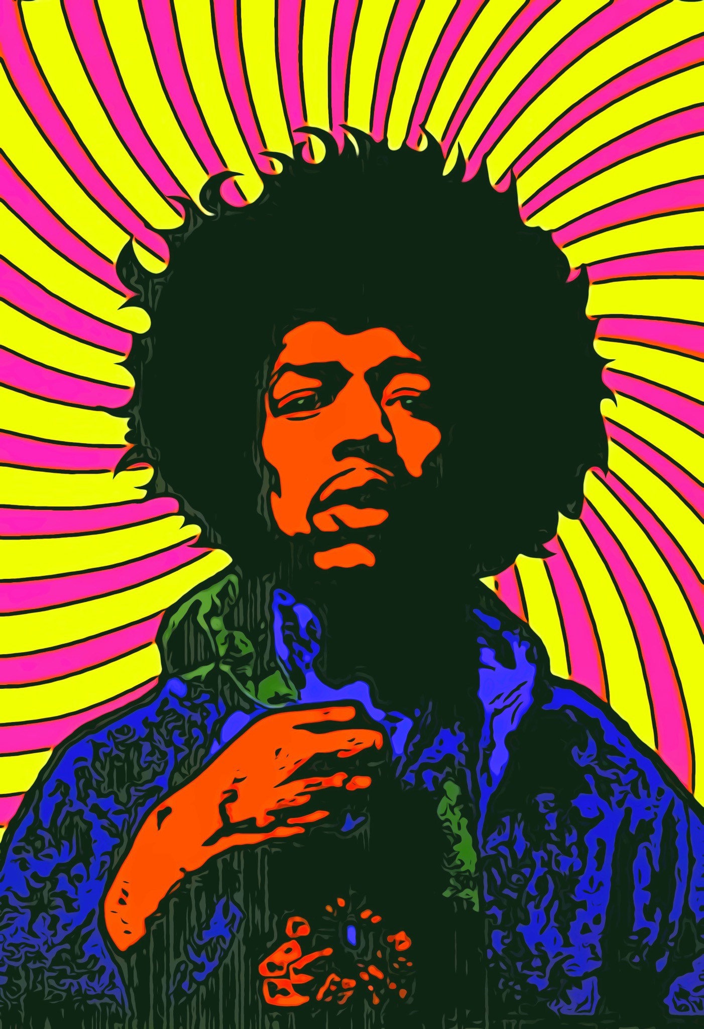 Jimi Hendrix pop art print Etsy