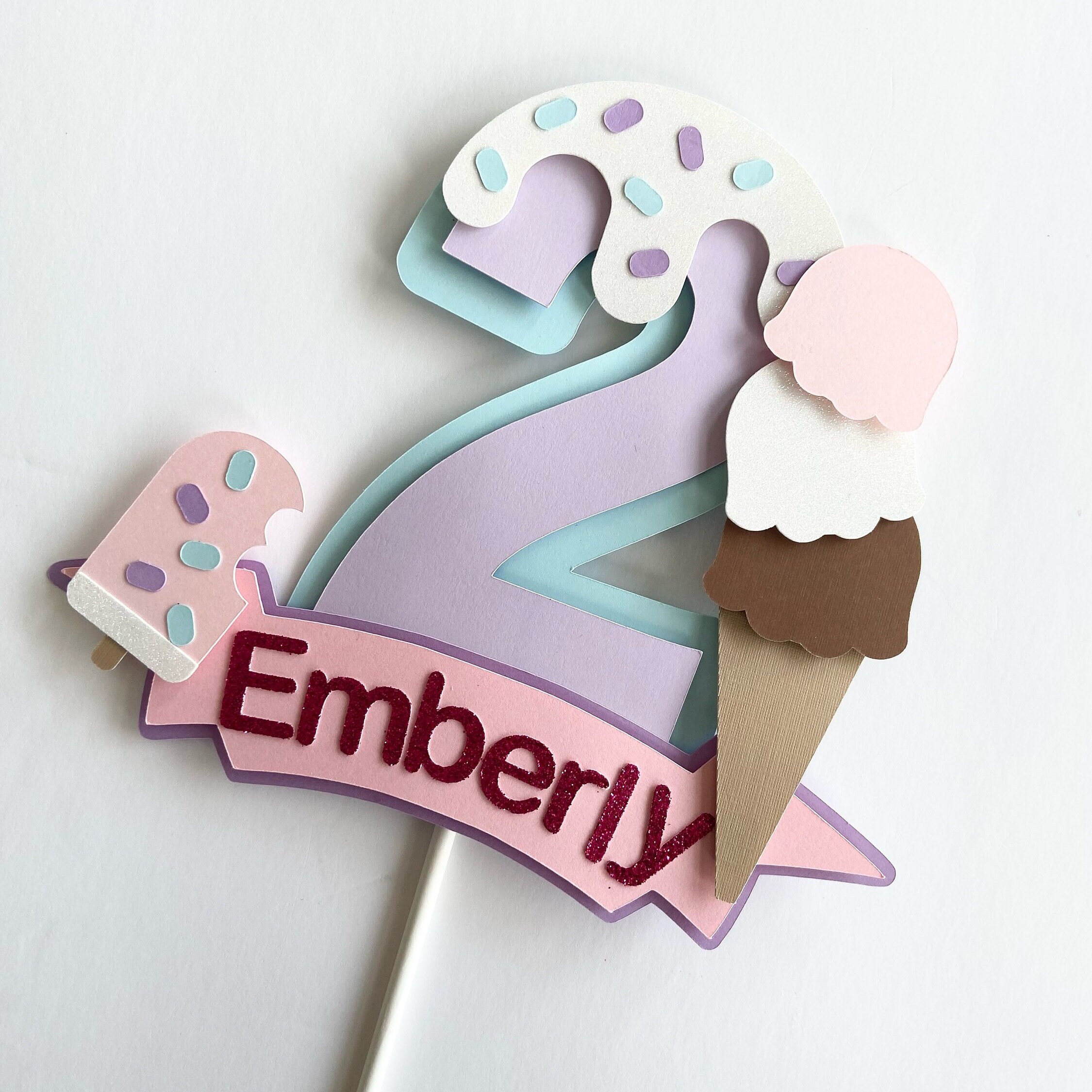Ice cream Cake Topper