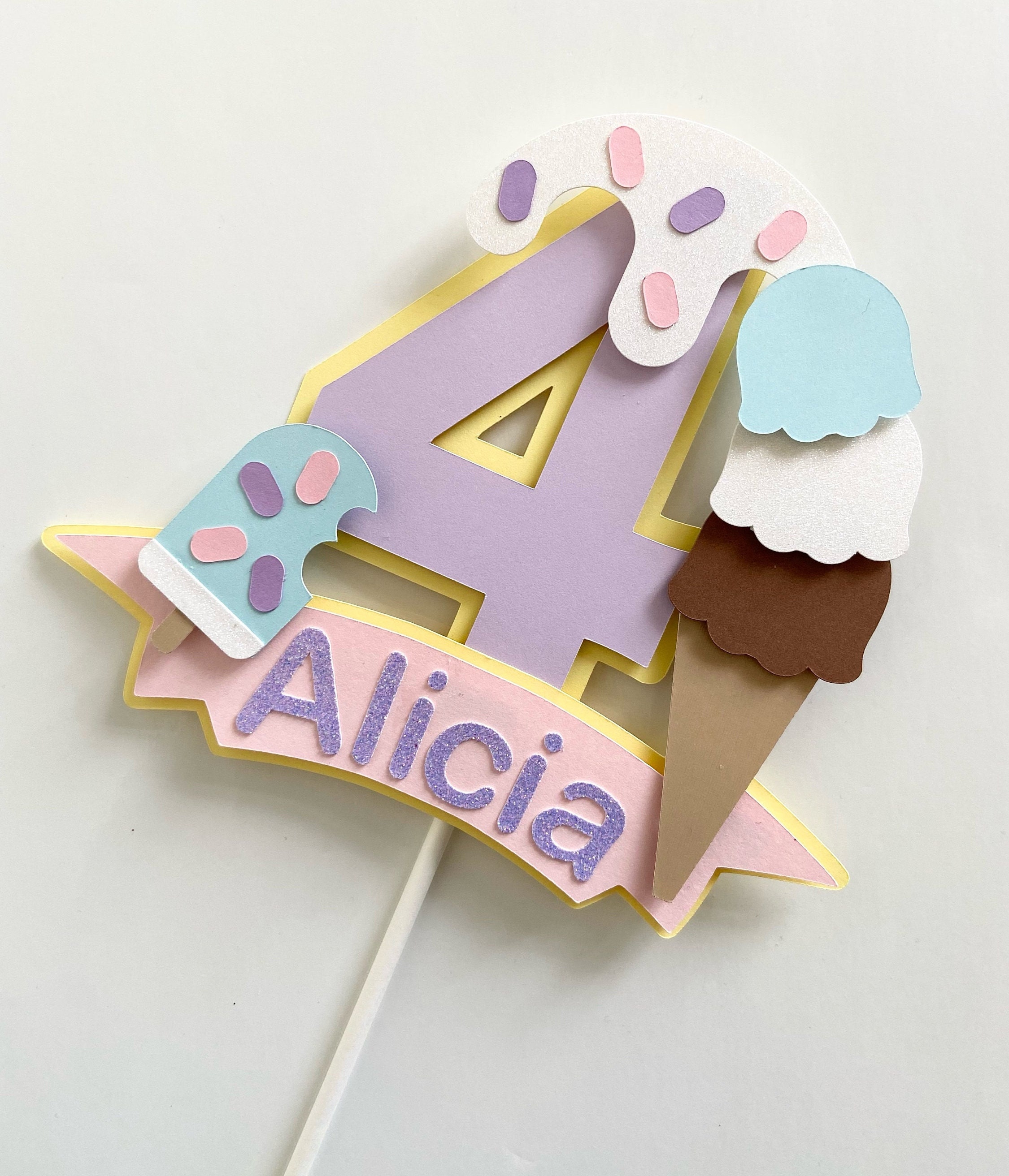 Ice cream Cake Topper