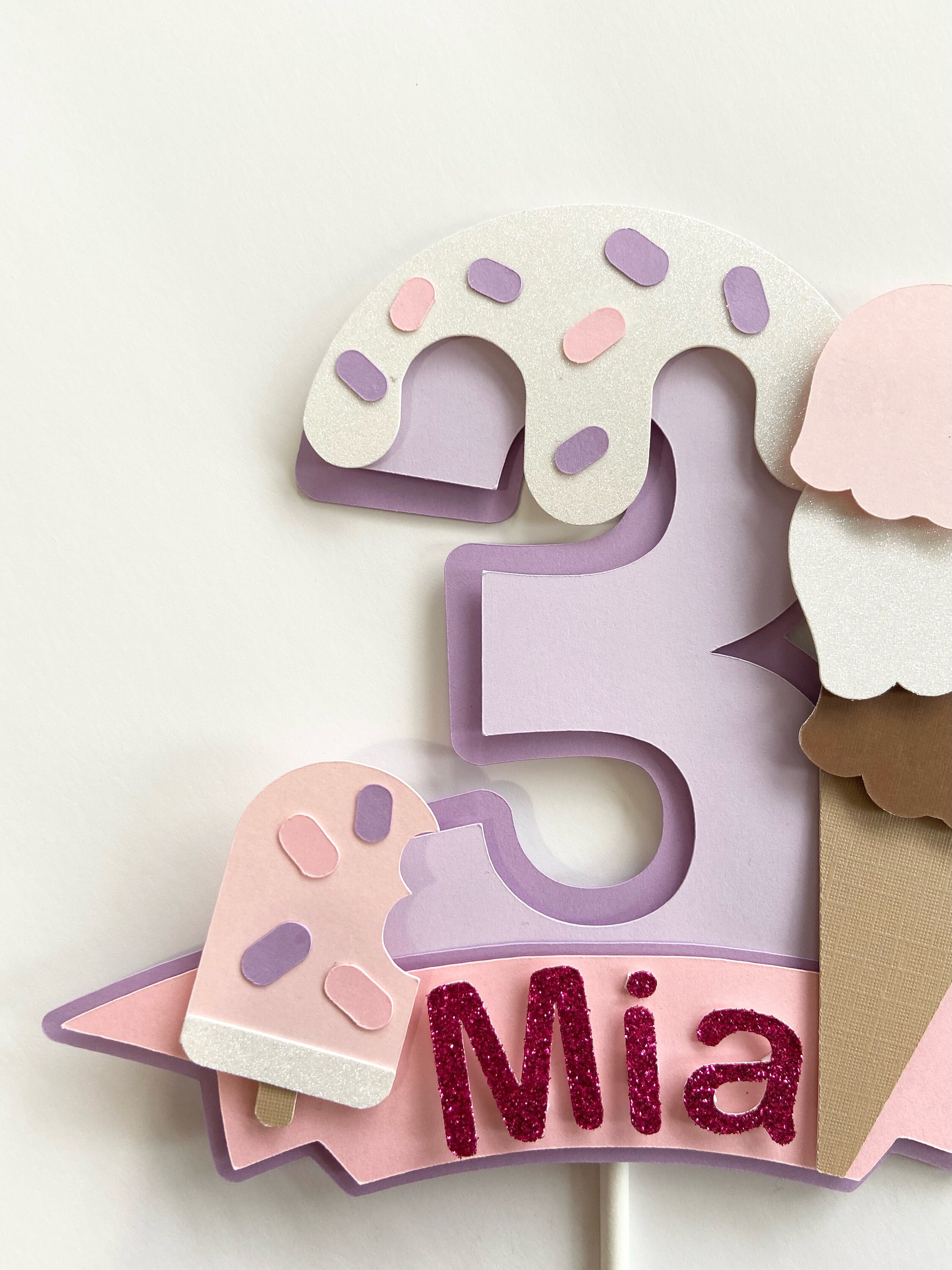 Ice cream Cake Topper