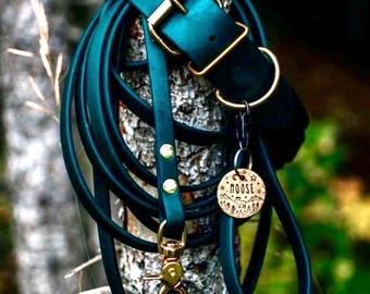 Exclusive Biothane set of rope leash and collar – handmade