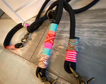 Rope leash and collar set “Bolivia” for large and small dogs adjustable