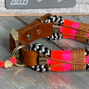 Collar rope collar adjustable pink orange
