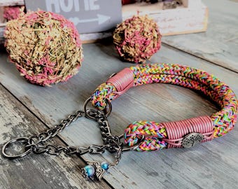 Custom-made martingale collar with chain