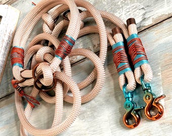 Elegant set – adjustable rope leash & martingale collar