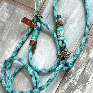 Stylish handmade retriever leash, Moxon leash, adjustable rope dog leash