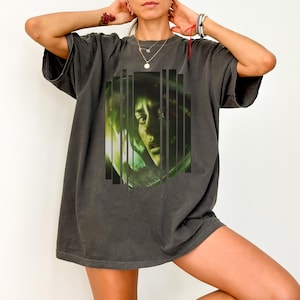 Alien T-shirt, horrorfilmshirt, xenomorf, alien grafisch T-shirt, sciencefictionfilm, retro alien grafisch T-shirt, filmmemorabilia uit de jaren 70, troostkleuren