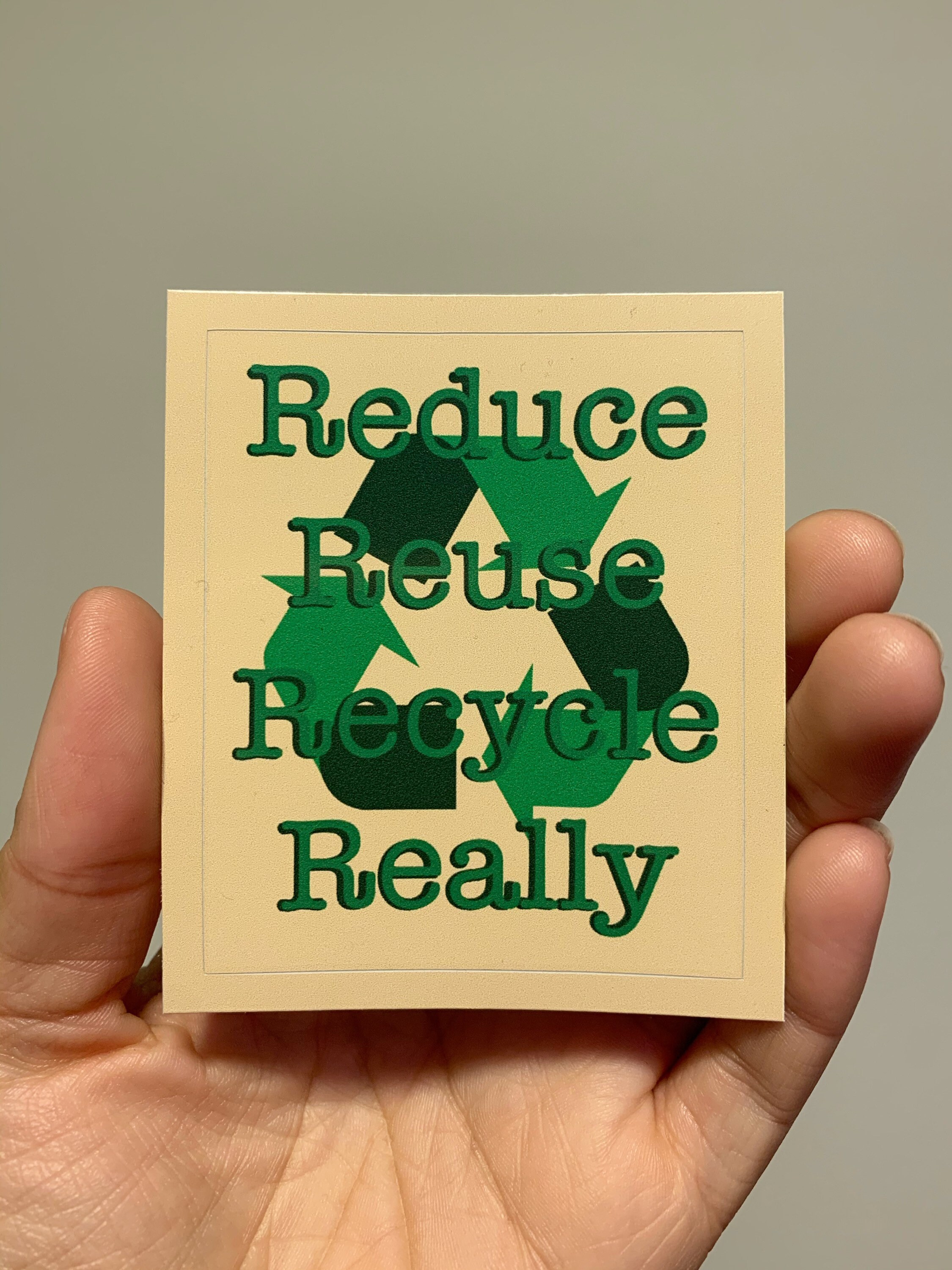 The 3 Rs sticker Reduce Reuse Recycle Eco conscientious Etsy
