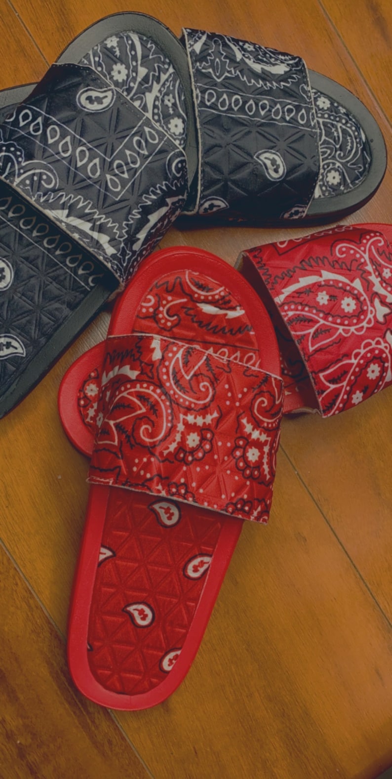 Bandana Slides Womens Slides Etsy