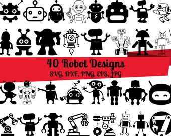 Vector Robot Etsy Vector Robot Etsy