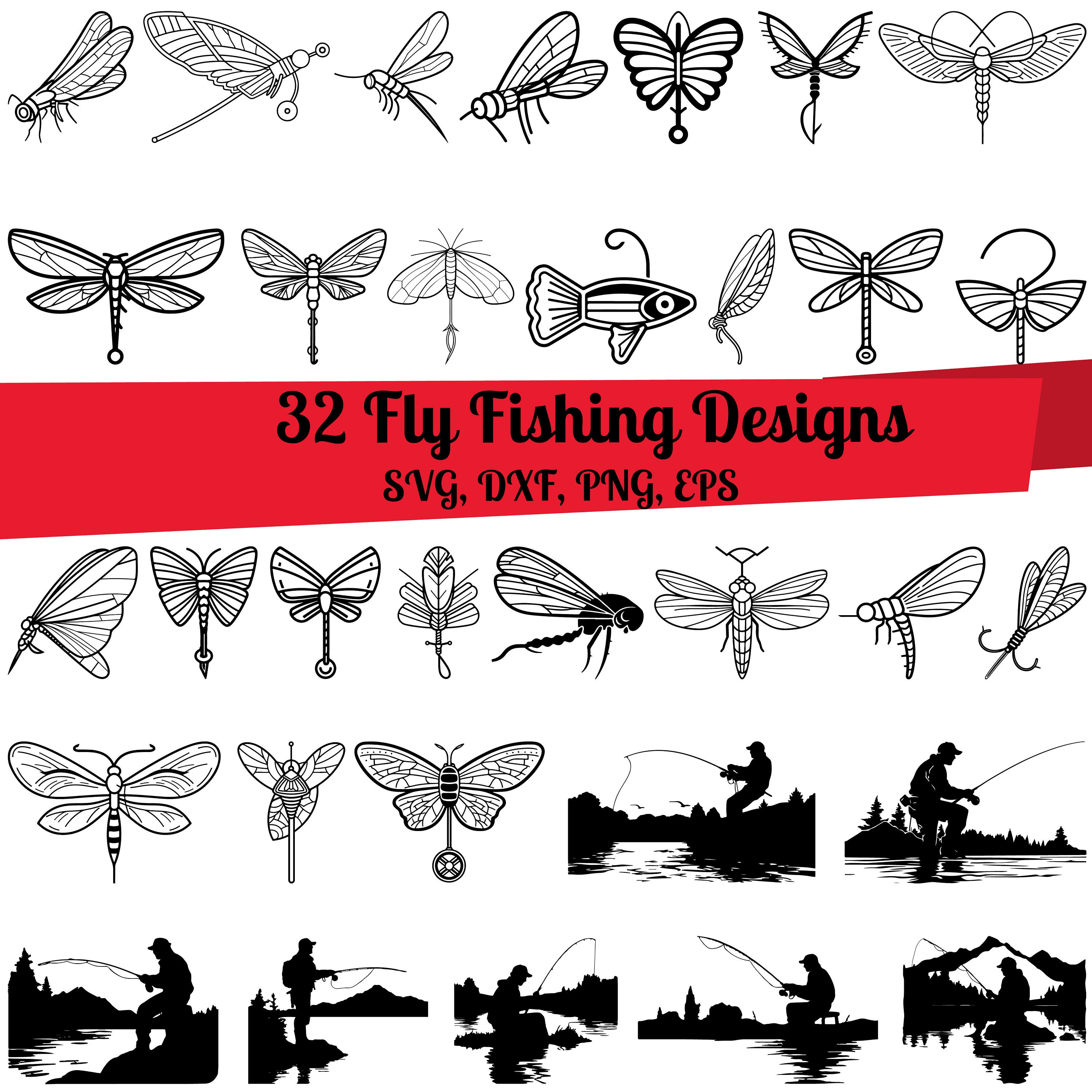 Fly Fishing DXF File for CNC