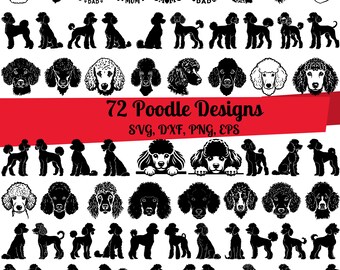 72 Poodle SVG Bundle, Poodle Face svg, Poodle Mom svg, Poodle Dad svg,Poodle dxf, Poodle png, Poodle vector, Poodle outline, Poodle clipart