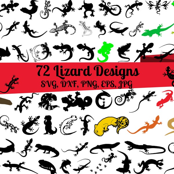72 Lizard SVG Bundle, Gecko svg, Reptile svg, Lizard dxf, Lizard  png, Lizard eps, Lizard clipart, Lizard vector, Lizard  cut files
