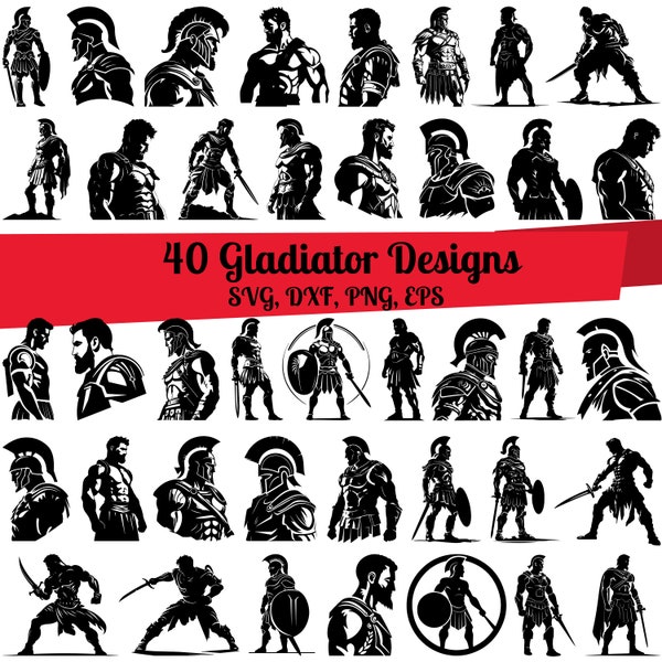 40 Gladiator SVG Bundle, Gladiator dxf, Gladiator png, Gladiator vector, Roman Theme svg, Gladiator outline, Gladiator art,Gladiator clipart