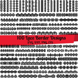 Floral Lace Border Patterns, Lace Trim Border Boundary Divider