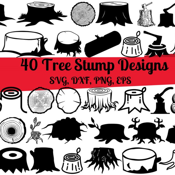 40 Tree Stump SVG Bundle, Wood Slice svg, Tree Ring svg,Tree Stump dxf, Tree Stump png,Tree Stump eps,Tree Stump vector,Tree Stump cut files