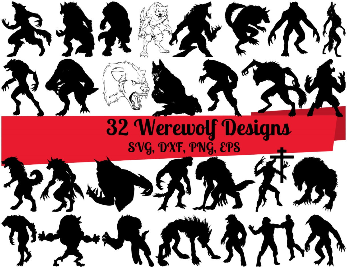 32 Werewolf SVG Bundle Wolf Svg Wolfman Svg Werewolf Dxf - Etsy