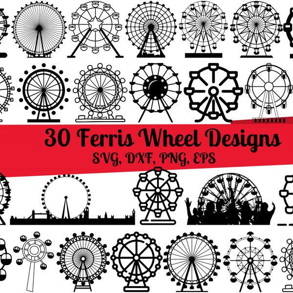 30 Ferris Wheel SVG Bundle, Ferris Wheel dxf, Ferris Wheel png, Ferris Wheel eps, Ferris Wheel vector, Ferris Wheel cut files