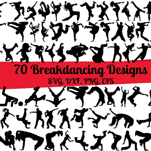 70 Breakdancing SVG Bundle, Breakdance svg, Breakdancer svg, Breakdancing dxf, Breakdancing png, Breakdancing eps, Breakdancing vector