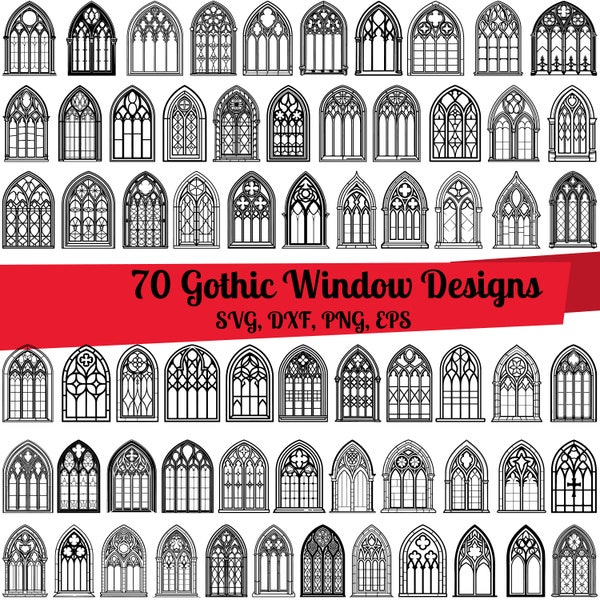 70 Gothic Window SVG Bundle, Gothic Window dxf, Gothic Window png, Gothic Window vector, Gothic Window outline, Gothic Window clipart