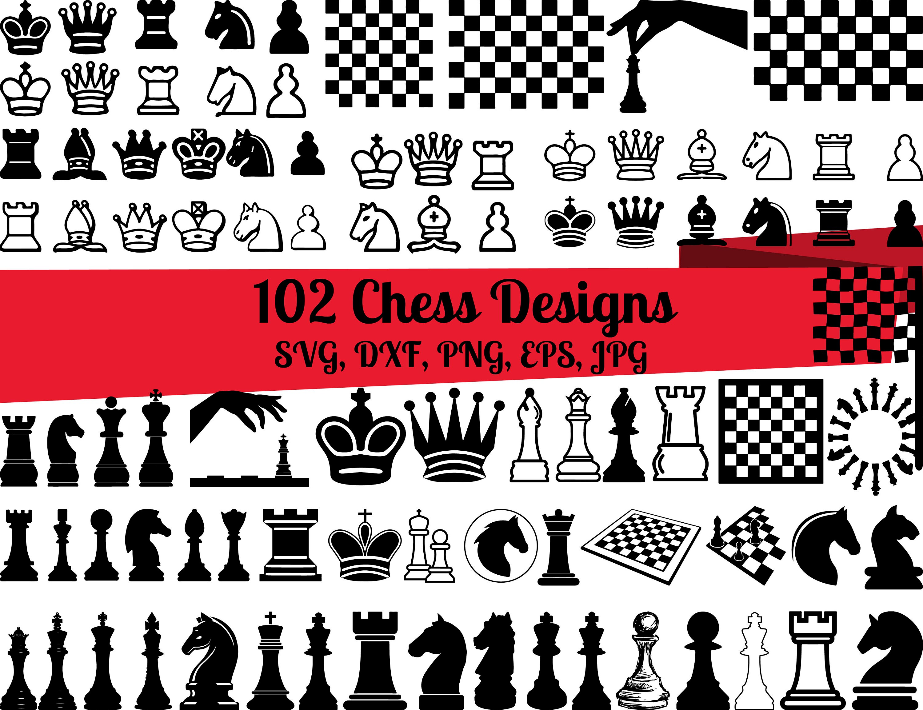 Chess Pieces Icon Set Svg Png Jpg Eps Pdf Clipart Vector -  Norway