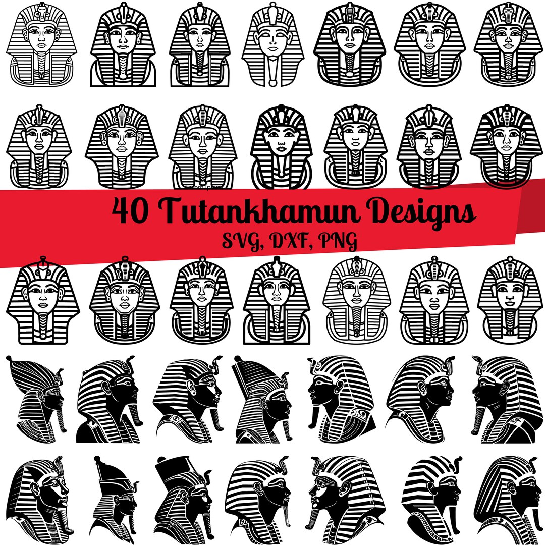 40 Tutankhamun SVG Bundle, Ancient Egypt Svg, Tutankhamun Dxf ...